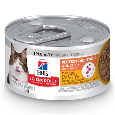 Hill's Science Diet Perfect Digestion Cat Chicken Vegetable & Rice Stew 2.9oz