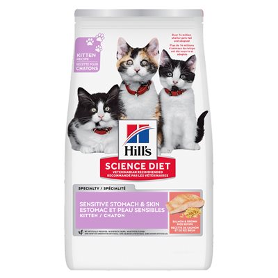 Hill's Science Diet Kitten Sensitive Stomach & Skin Salmon & Brown Rice 3.5LB