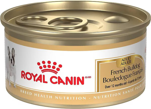 Royal Canin Breed Health Nutrition French Bulldog Adult Loaf in Sauce Canned Dog Food, 3 oz