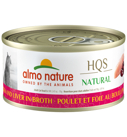 Almo Nature Hqs Natural Cat - Chicken And Liver In Broth 70 g