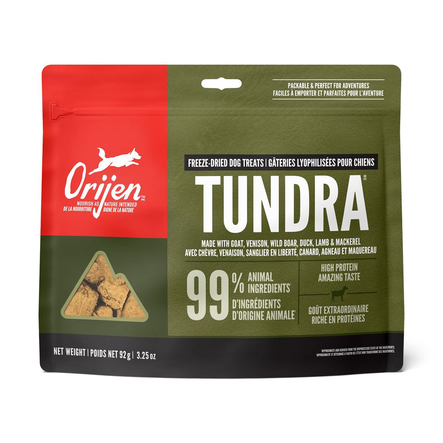 ORIJEN Dog - Tundra Freeze-Dried Treats 92g