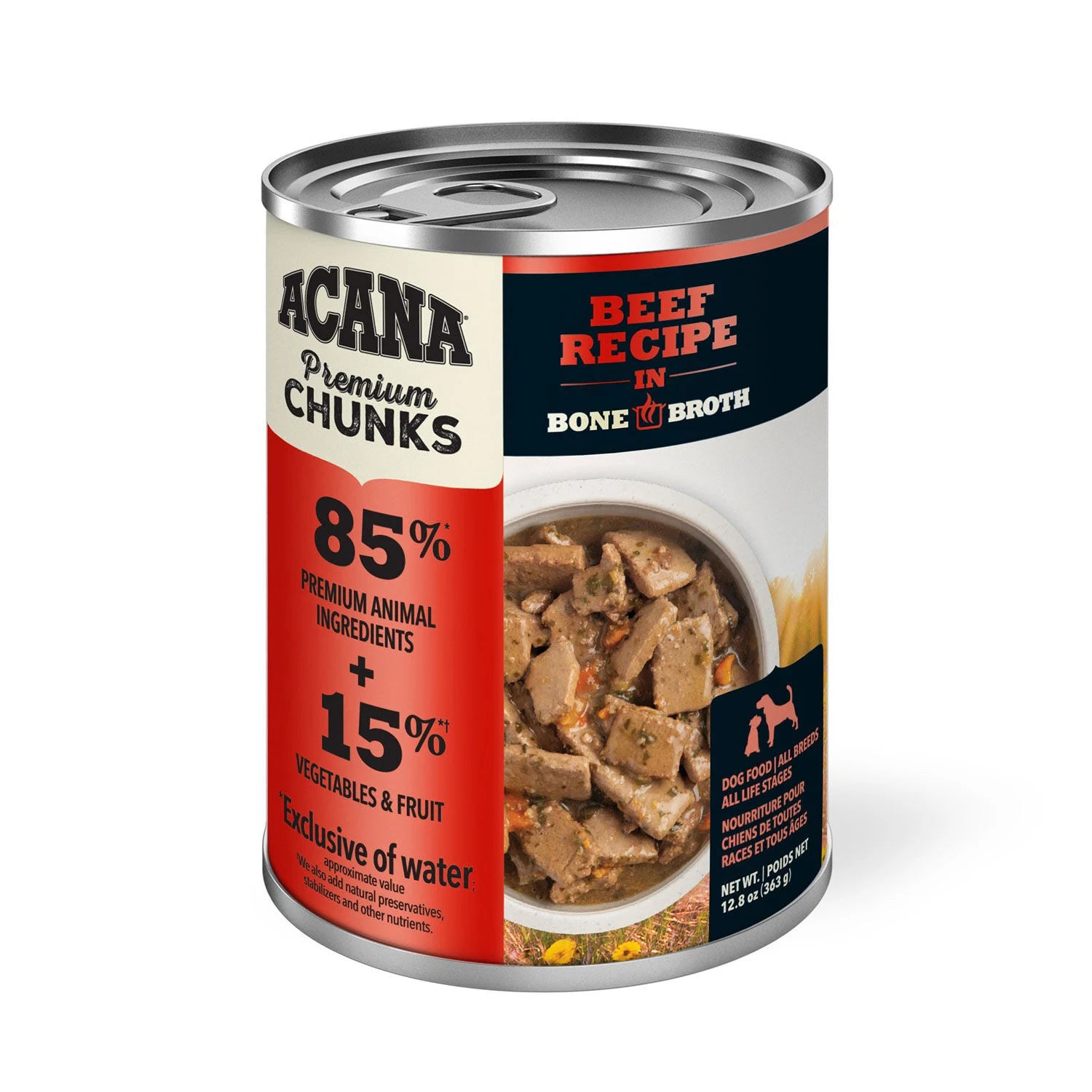 ACANA Dog - Chunks - Beef Recipe in Bone Broth 363g