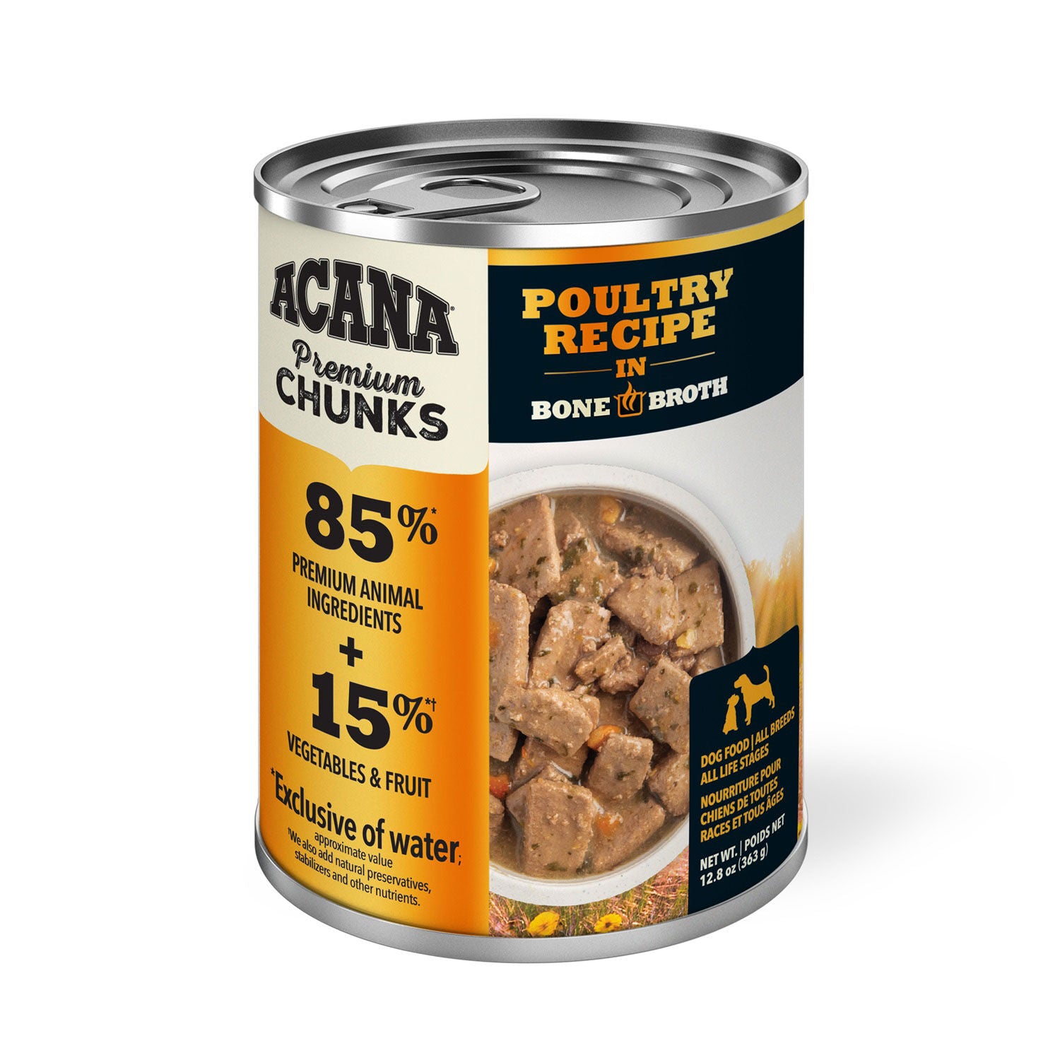 ACANA Dog - Chunks - Poultry Recipe in Bone Broth 363g