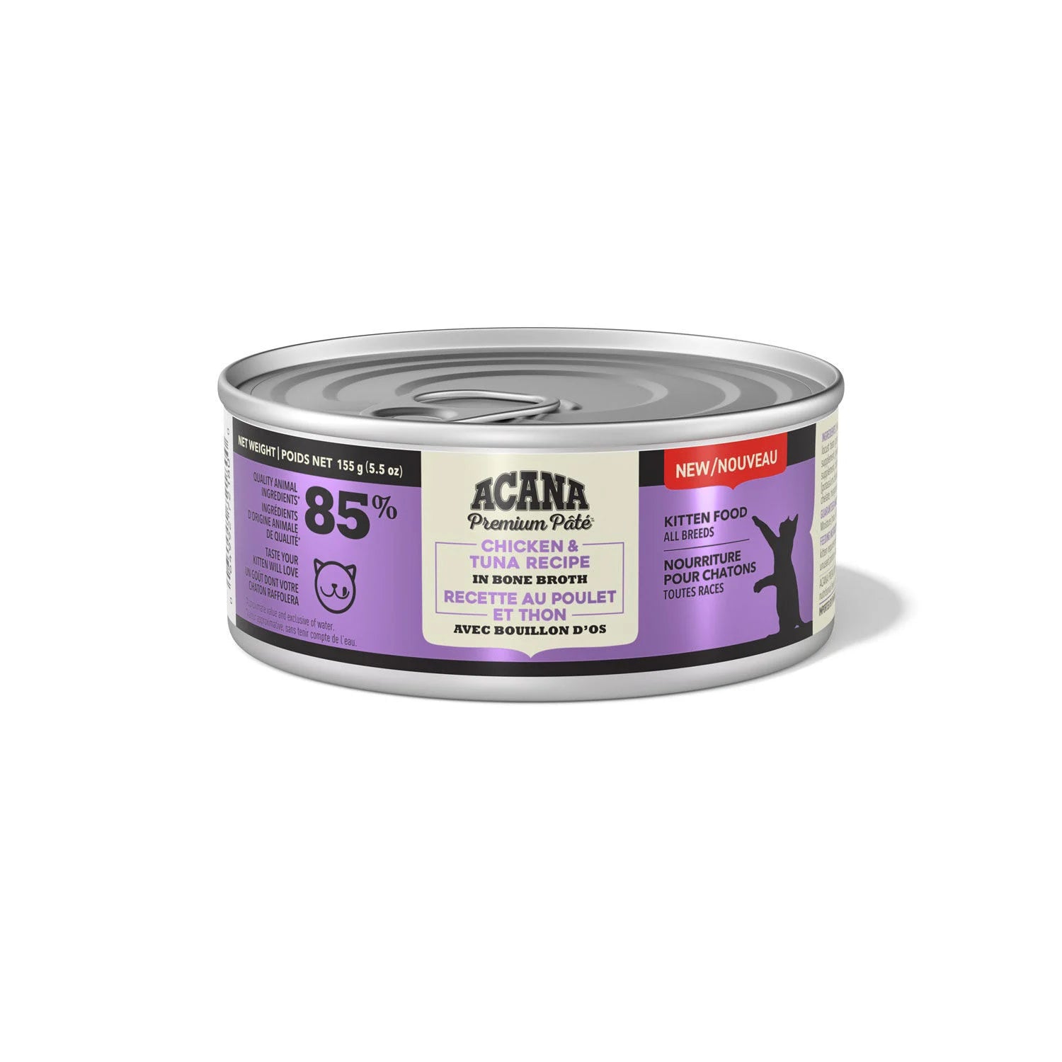 ACANA Cat - Pate - Chicken & Tuna Recipe in Bone Broth for Kittens 155g
