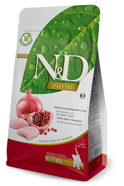 Farmina N&D Prime Kitten Cat Food - Chicken and Pomegranate 1.5 kg / 3.3 lb
