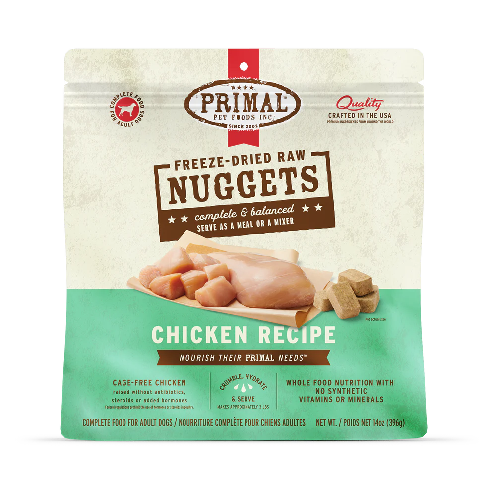 Prima Freeze-Dried Raw Nuggets Chicken Recipe Dog Food 5.5oz