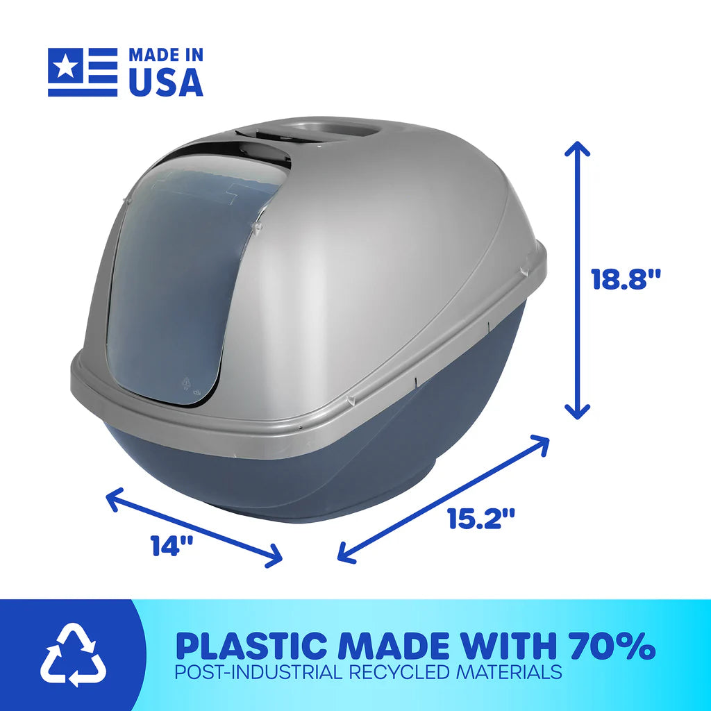 Petmate Basic Hooded Litter Pan Pink & Peral White Jumbo/X-Large