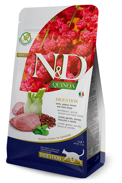 Farmina N&D Quinoa Functional Feline Cat Food - Digestion Lamb 5 kg / 11 lb