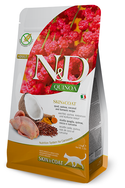 Farmina N&d Quinoa Grain Free Cat Skin & Coat Quail 5 kg / 11 Lb