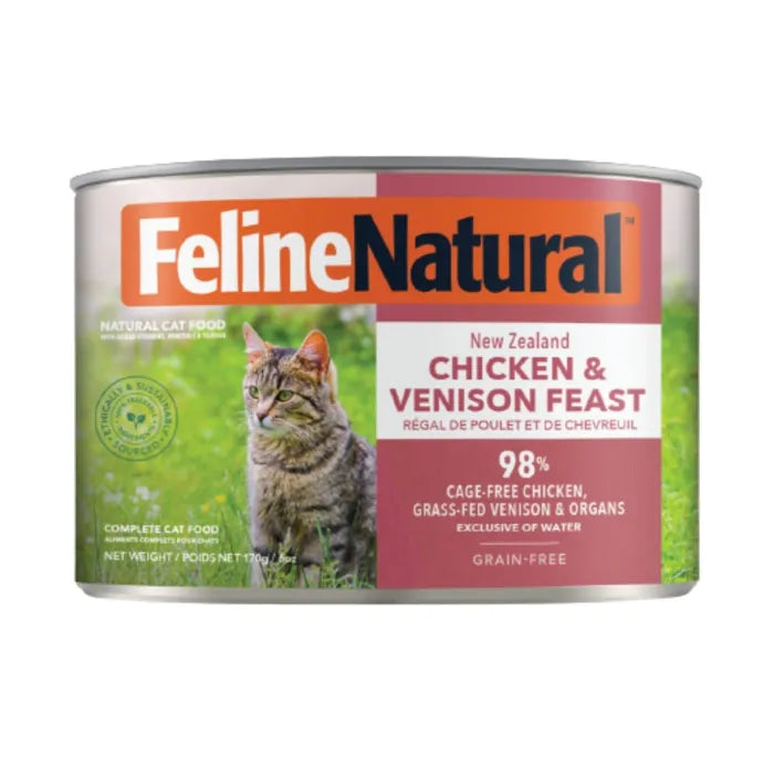 Feline Natural Canned Cat Food - Chicken & Venison Feast 170 g