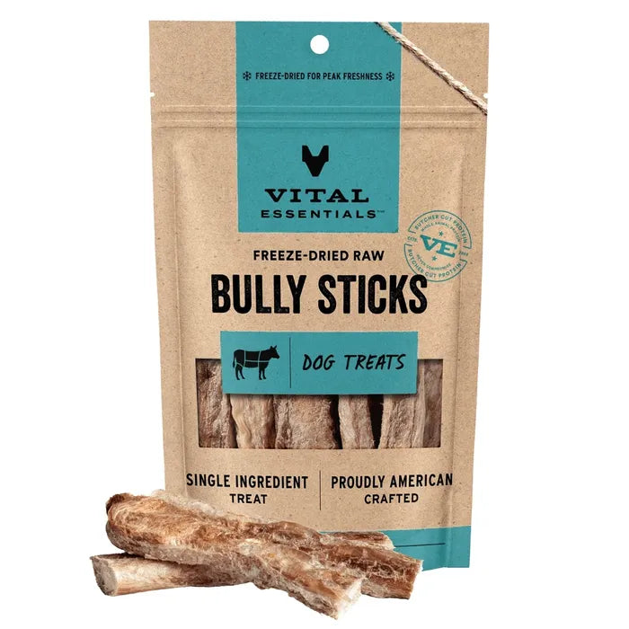 Vital Essentials Freeze-Dried Bully Sticks Dog Treats 1.4 oz