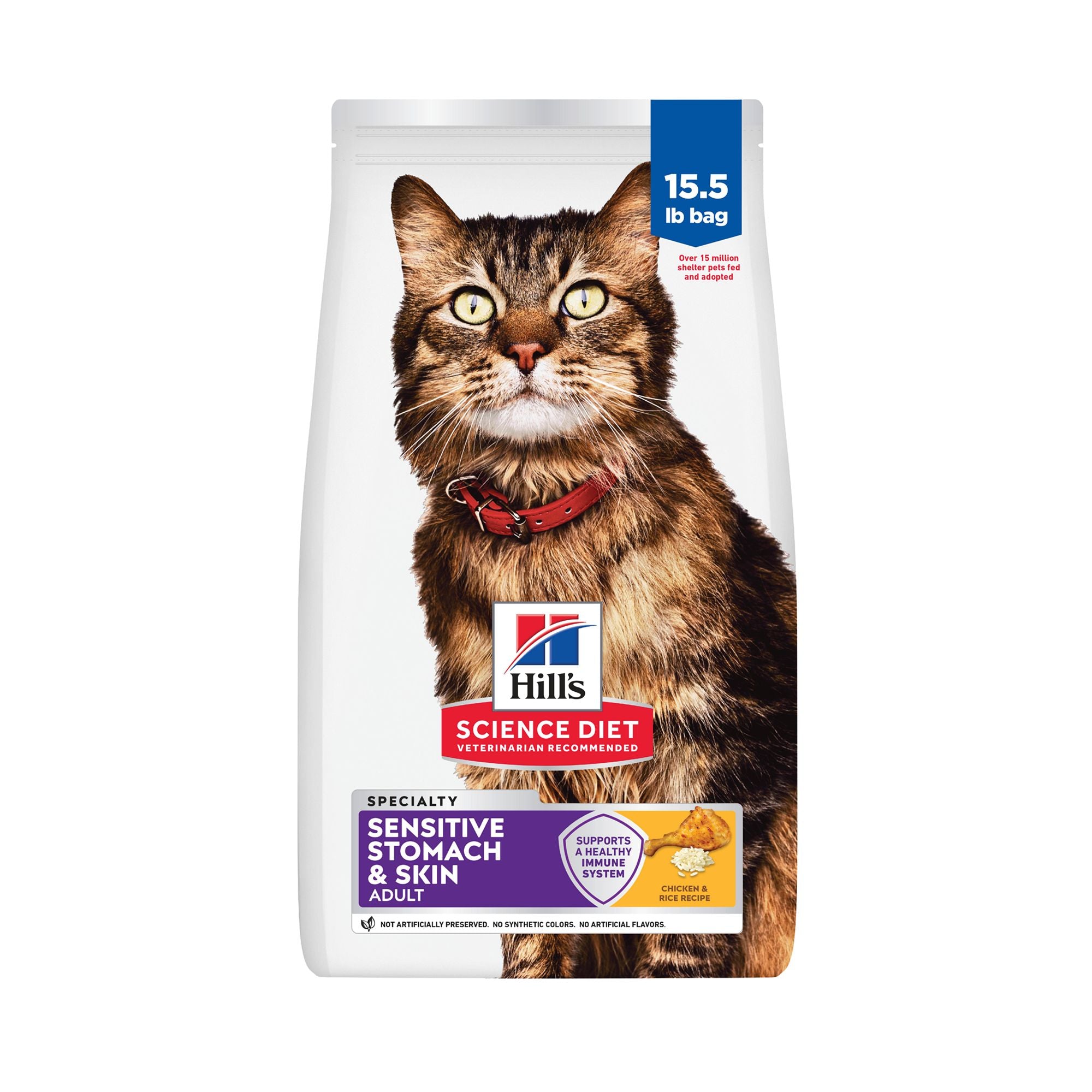 Hill's Science Diet Sensitive Stomach & Skin Cat Chicken & Rice 15.5LB