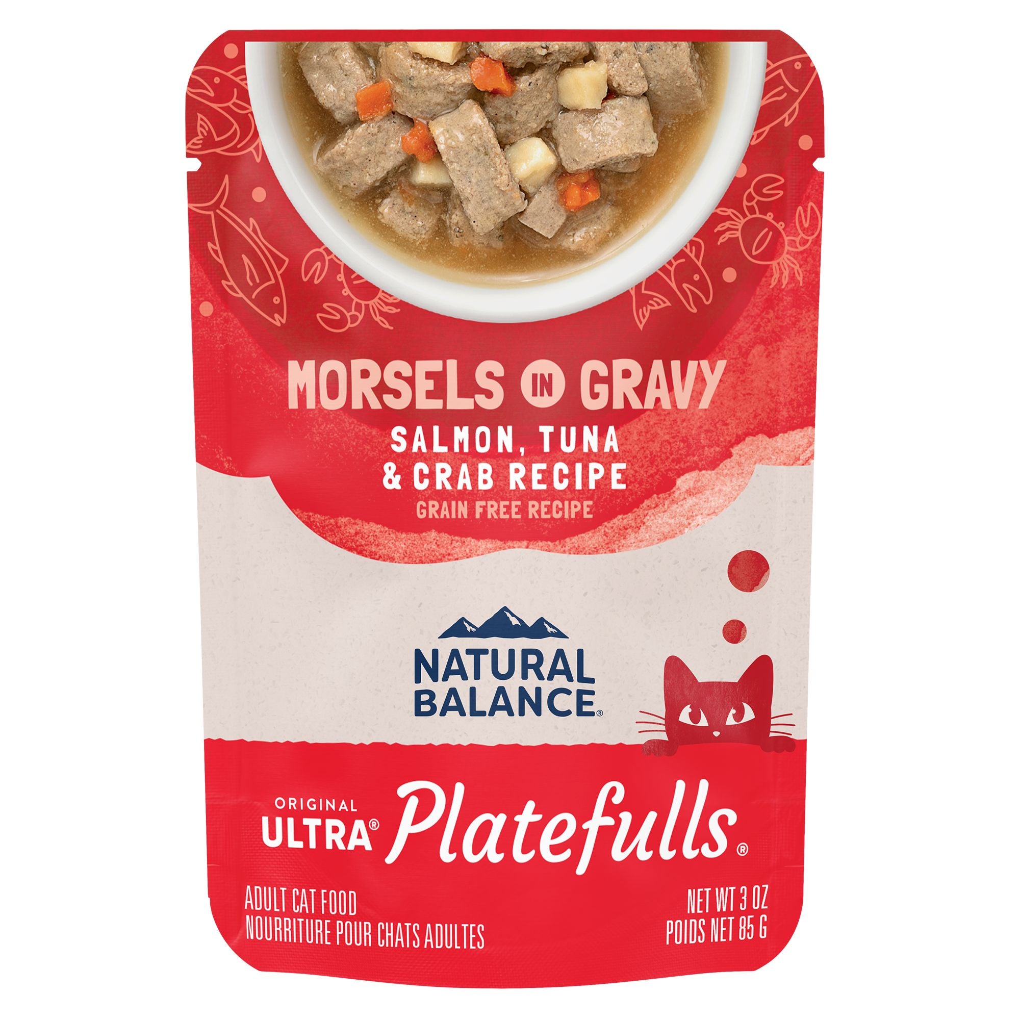 Natural Balance Cat Platefulls Salmon, Tuna & Crab Formula 3oz