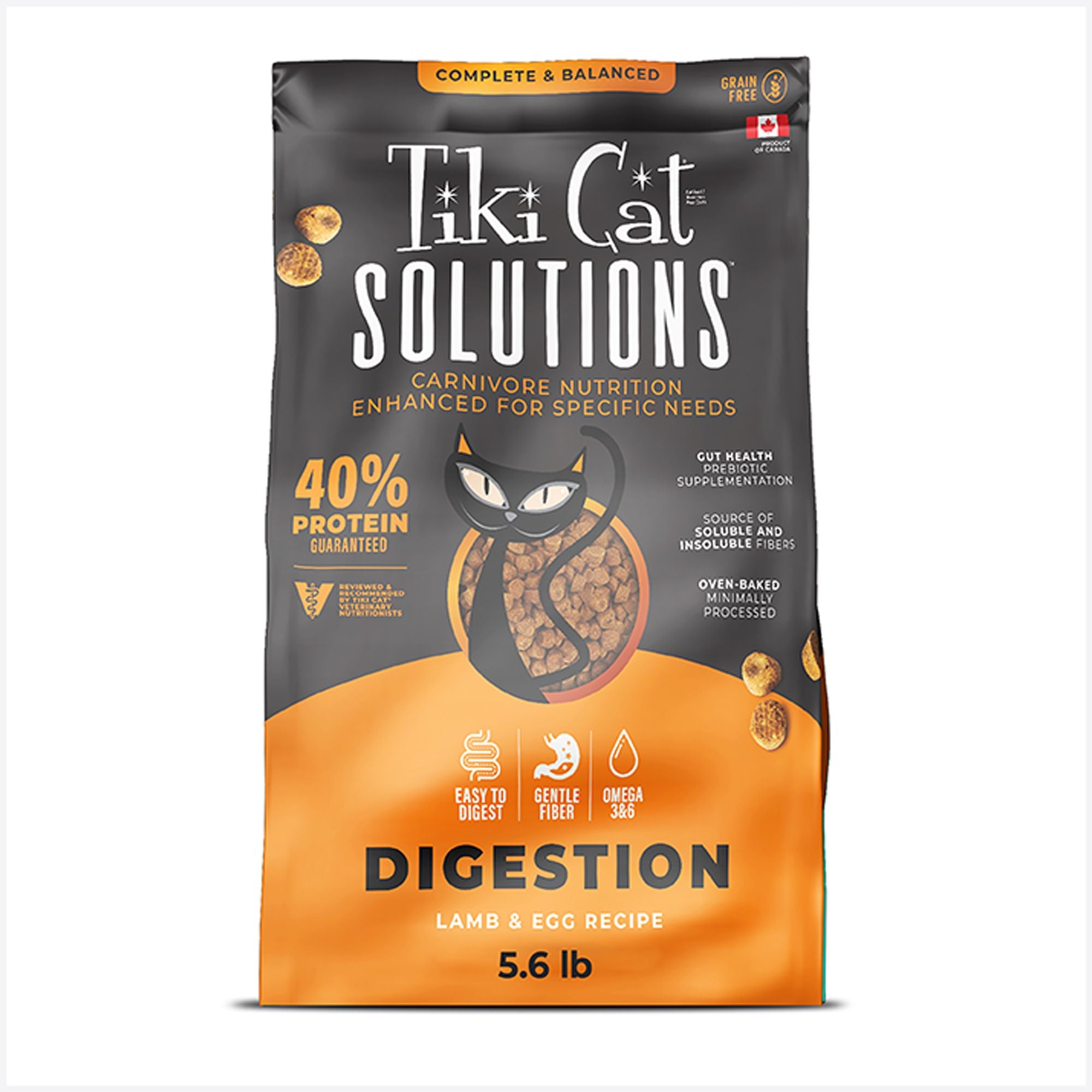Tiki Cat Solutions Digestion Lamb & Egg Recipe Dry Cat Food 5.6lb