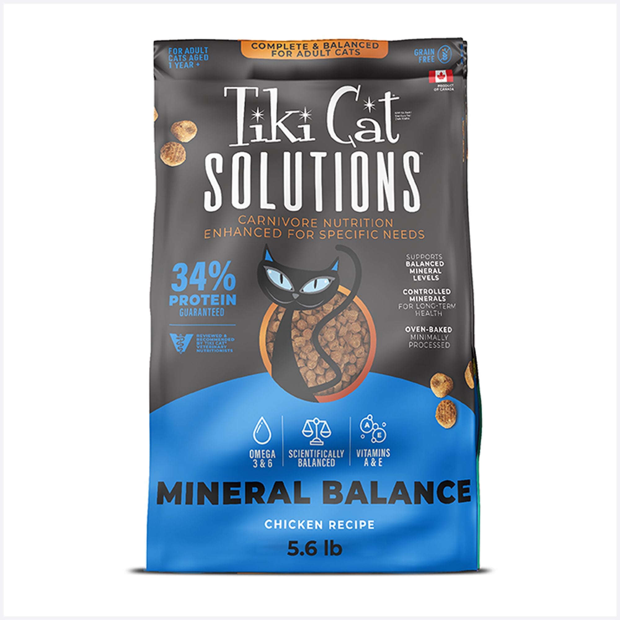 Tiki Cat Solutions Mineral Balance Chicken Recipe Dry Cat Food 5.6lb
