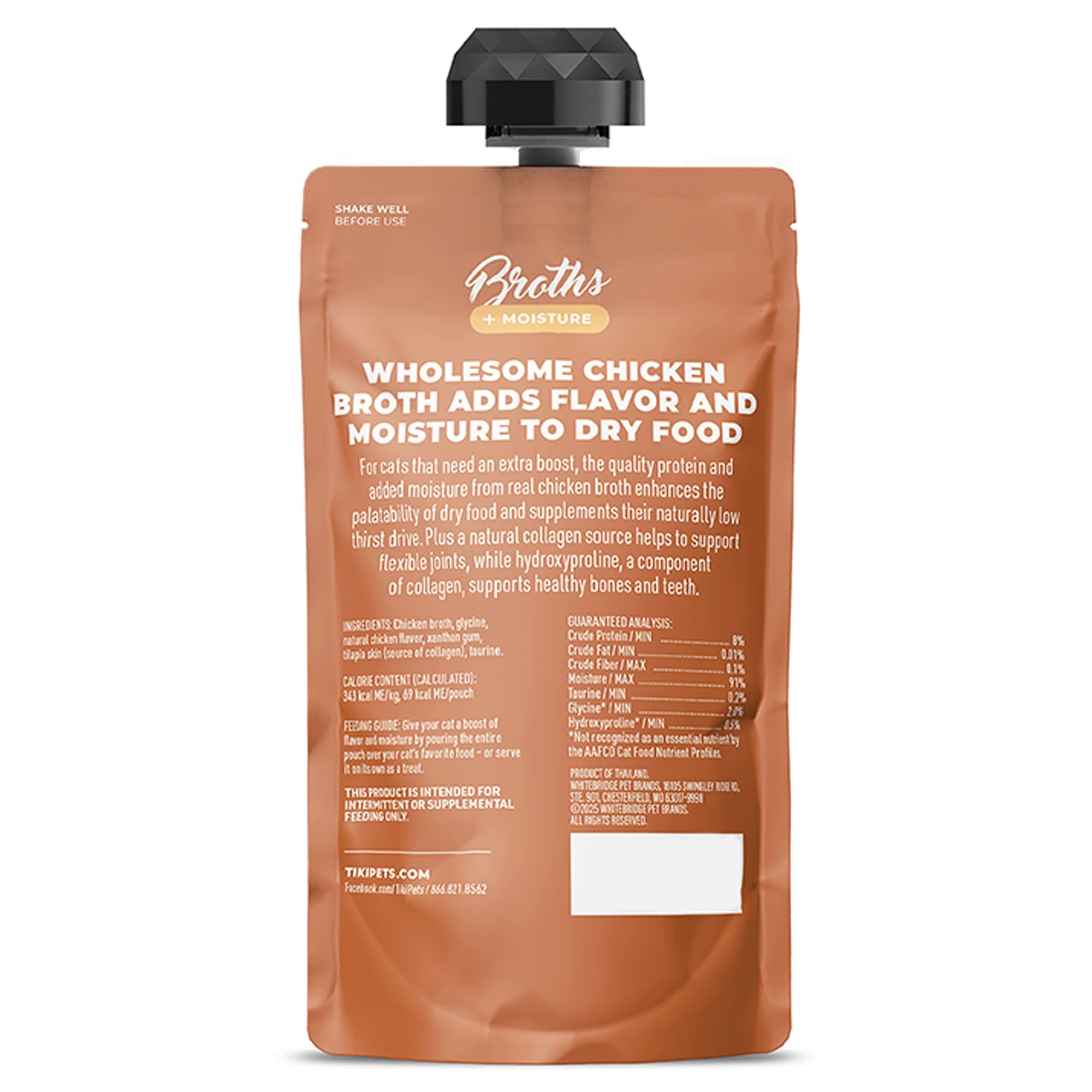Tiki Cat Born Carnivore Broths Chicken Broth Wet Cat Food Topper 7 oz
