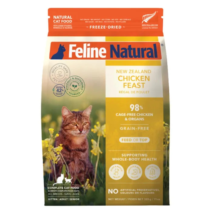 Feline Natural Freeze-Dried Cat Food - Chicken Feast 320 g
