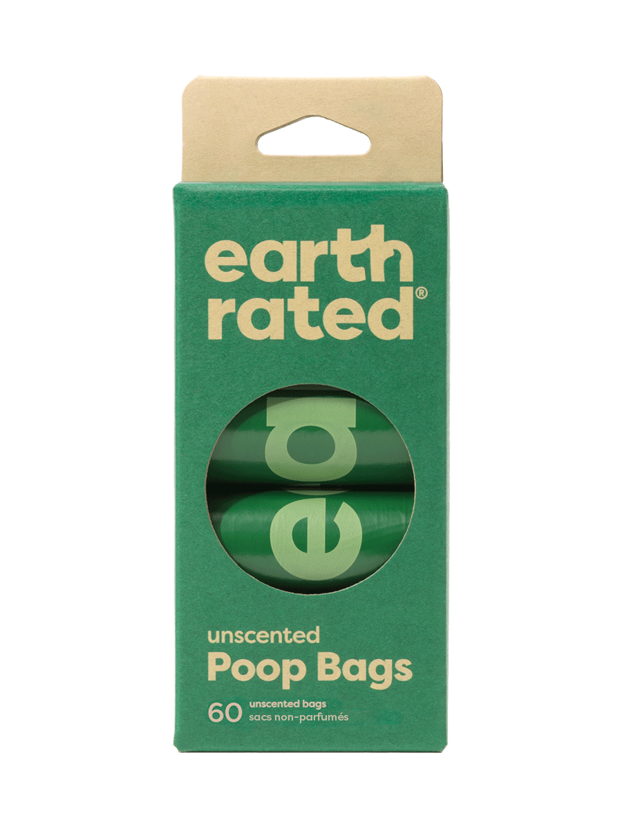 Earth rated® Unscented eco-friendly Poop Bags on Refill Rolls - 60 Bags