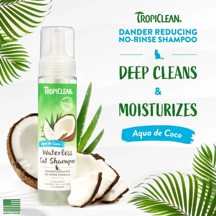 Tropiclean Waterless shampoo Coconut - Dander reduction 7.4. oz