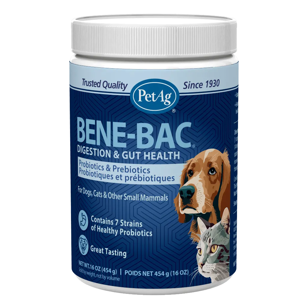 PetAg Bene-Bac Plus Probiotic Pet Powder 1LB