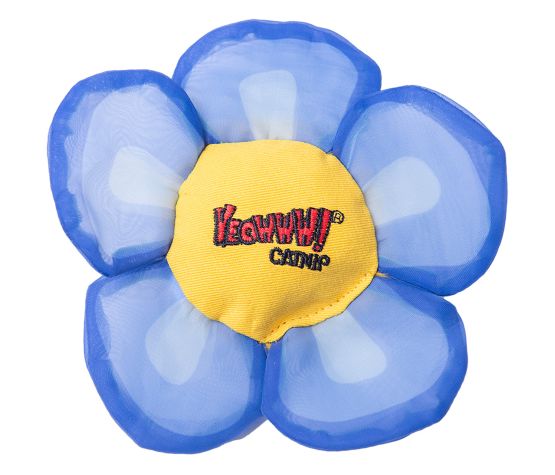 Ducky World Catnip Toys - Daisy's Flower Tops, Blue