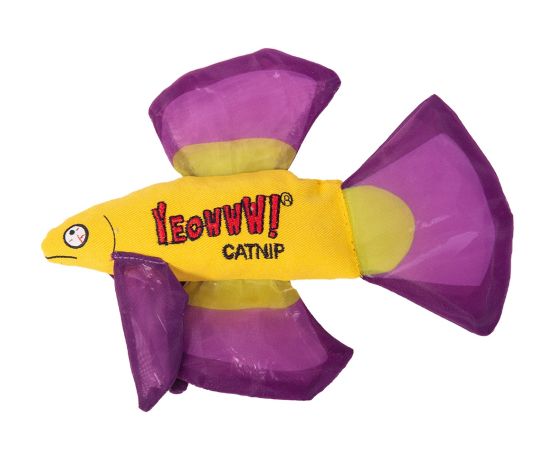 Ducky World Catnip Toys - Betta Fish, Purple