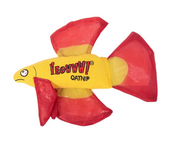Ducky World Catnip Toys - Betta Fish, Red