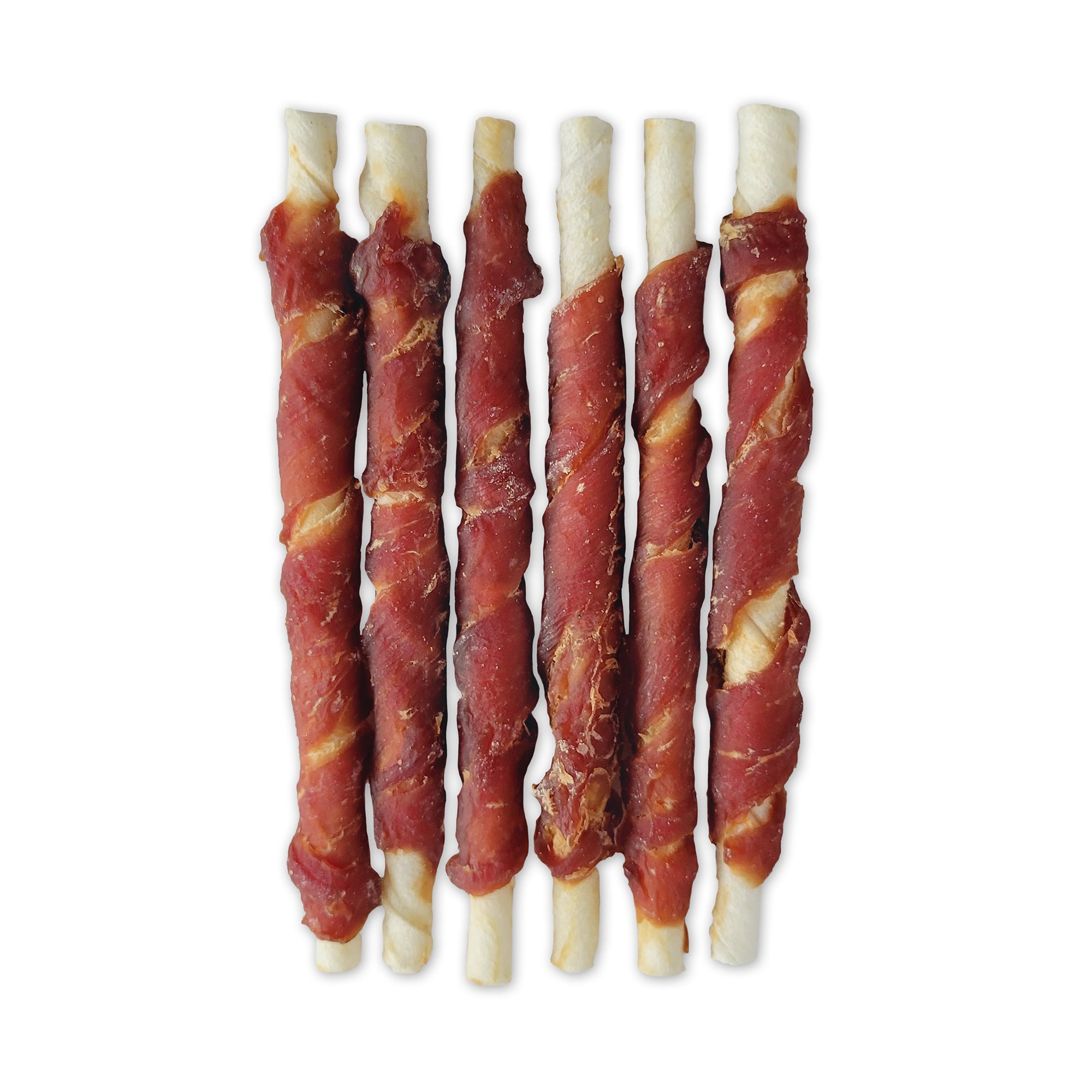 Dogit Snack Bar Rawhide - Duck-Wrapped Twists - 6 pcs (10 cm/4 in)