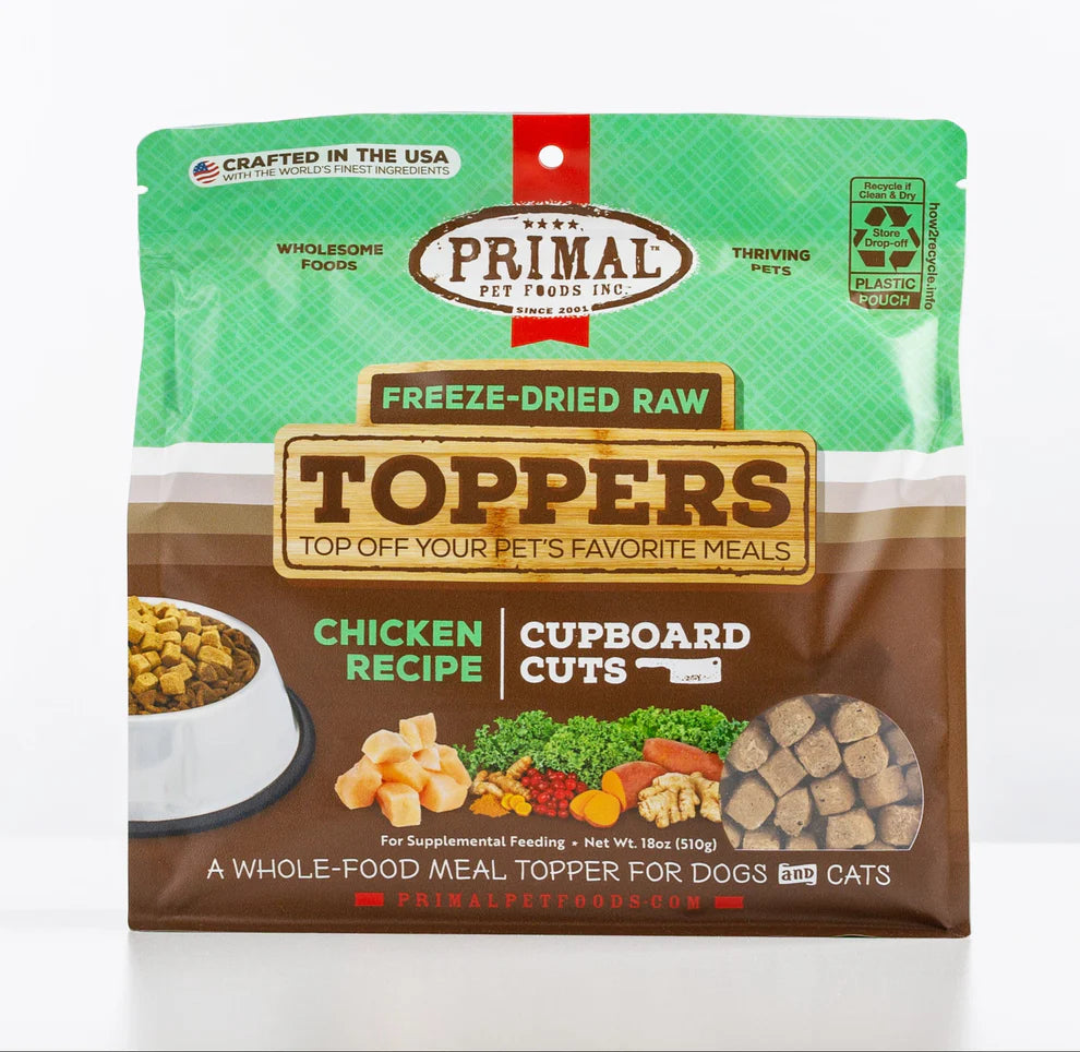 Prima Cupboard Cuts Freeze Dried Raw Toppers Chicken Recipe for Dogs & Cats 18oz