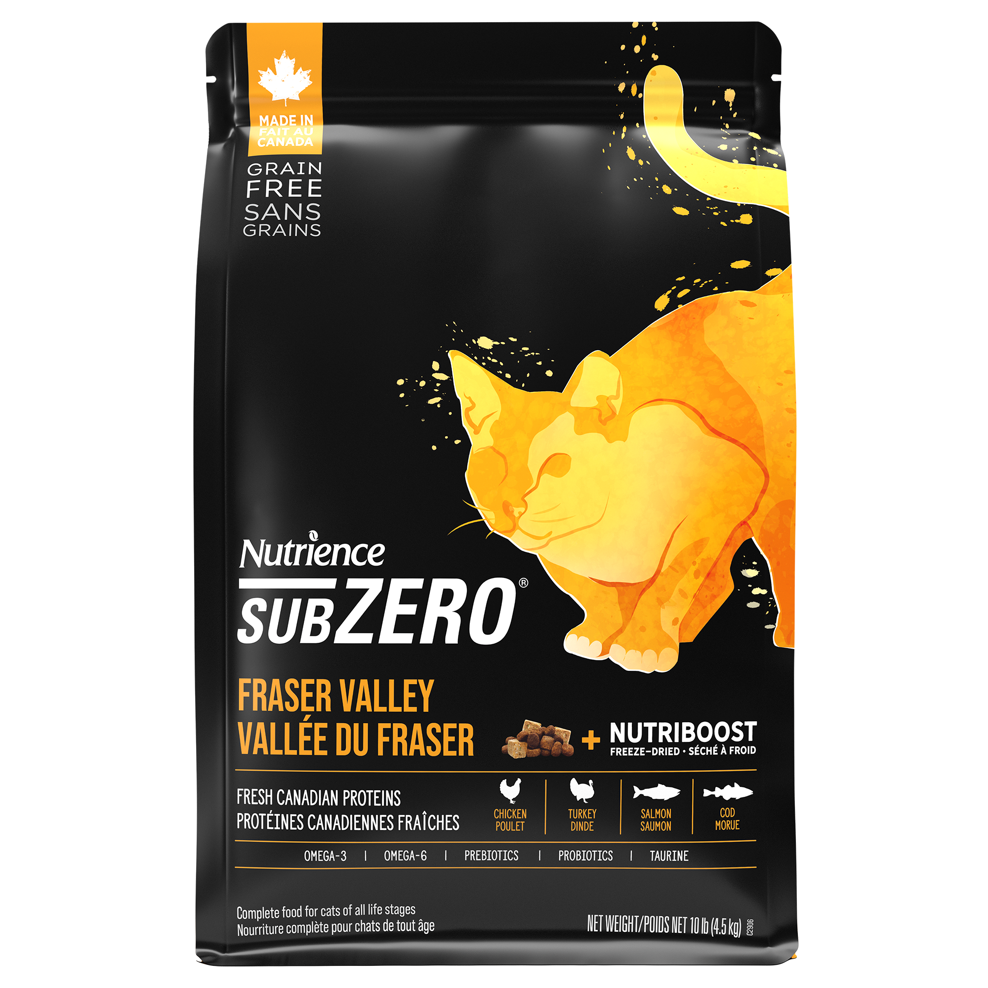 NUTRIENCE SUBZERO GRAIN FREE CAT FOOD Fraser Valley 10LB
