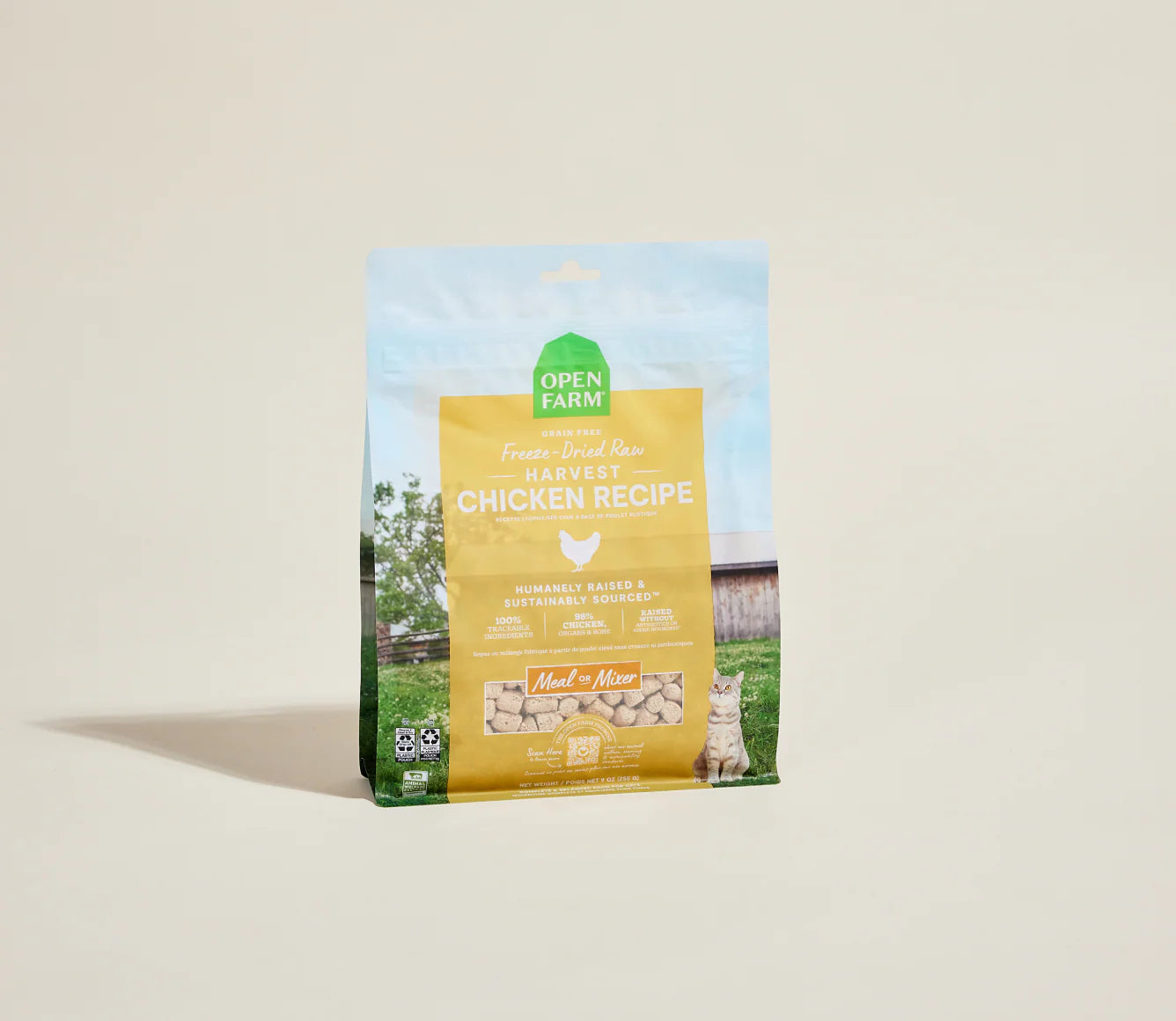 Open Farm Harvest Chicken Freeze-Dried Raw Morsels Freeze-Dried Cat Food 9oz