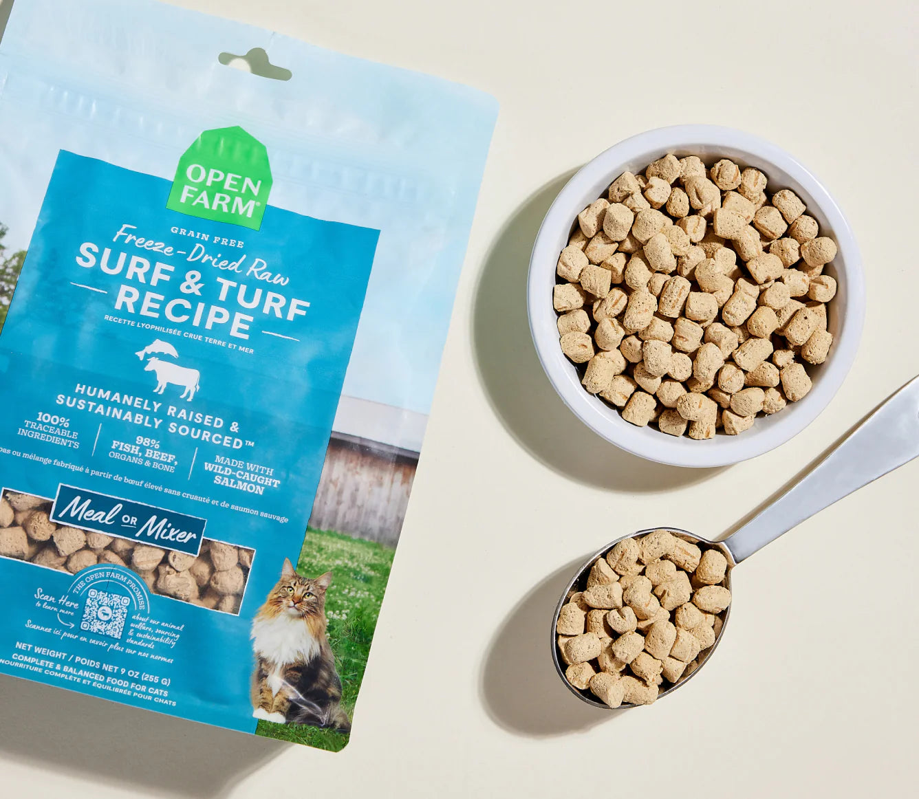 Open Farm Surf & Turf Freeze-Dried Raw Morsels Freeze-Dried Cat Food 9oz