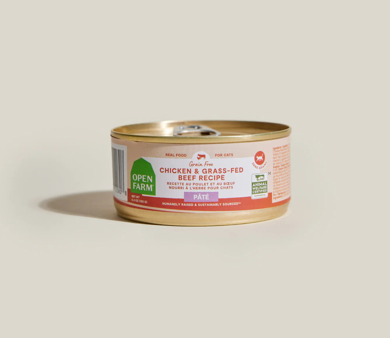 Open Farm Chicken & Grass-Fed Beef Pates Wet Cat Food 5.3oz