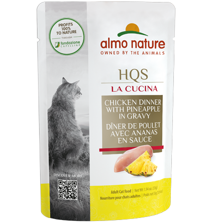 Almo Nature HQS La Cucina Chicken Dinner with Pineapple in gravy 55 g
