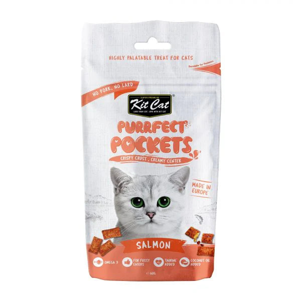 Kit Cat Purrfect Pockets Salmon Cat Treat 60g