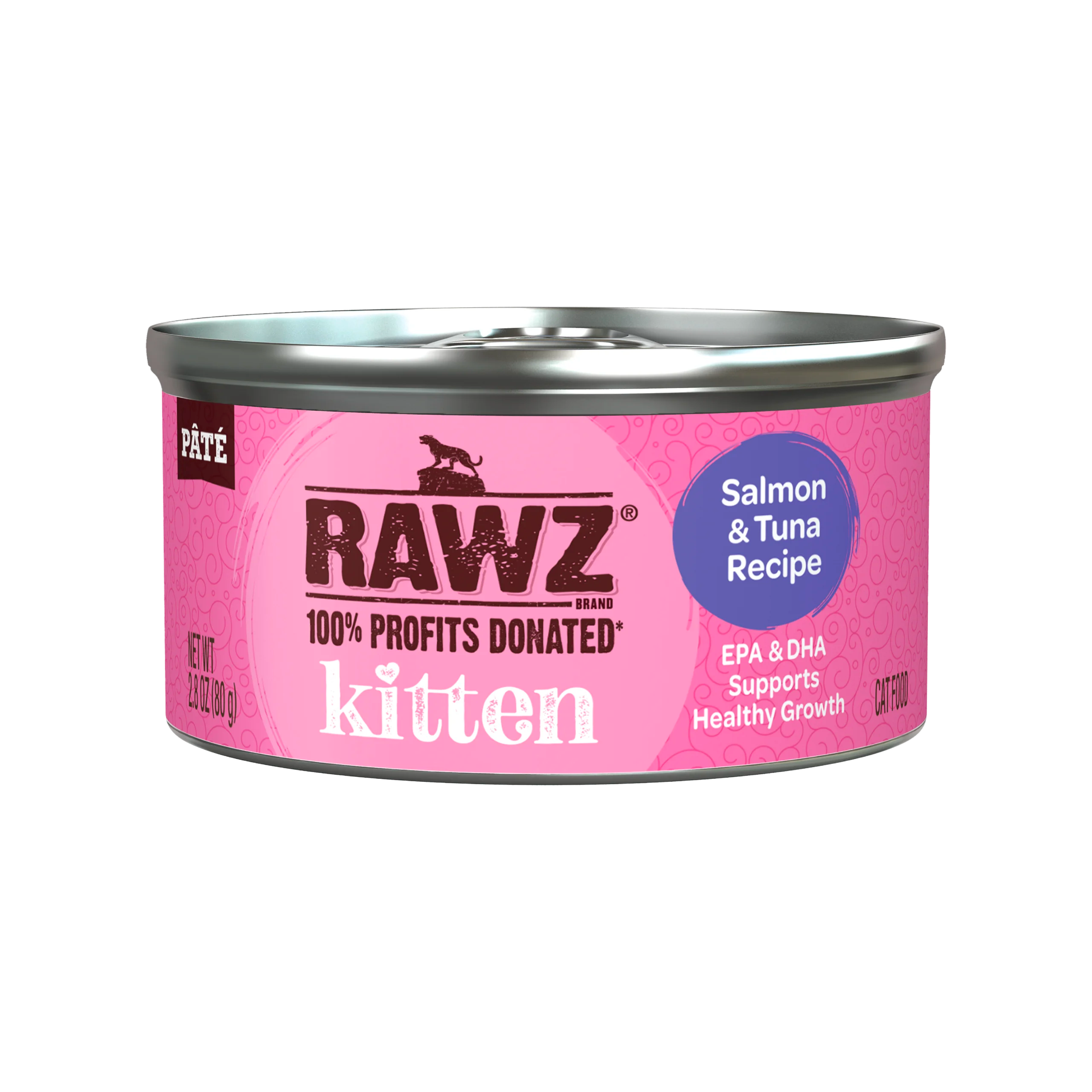 RAWZ Kitten Salmon & Tuna Wet Cat Food 2.8 oz