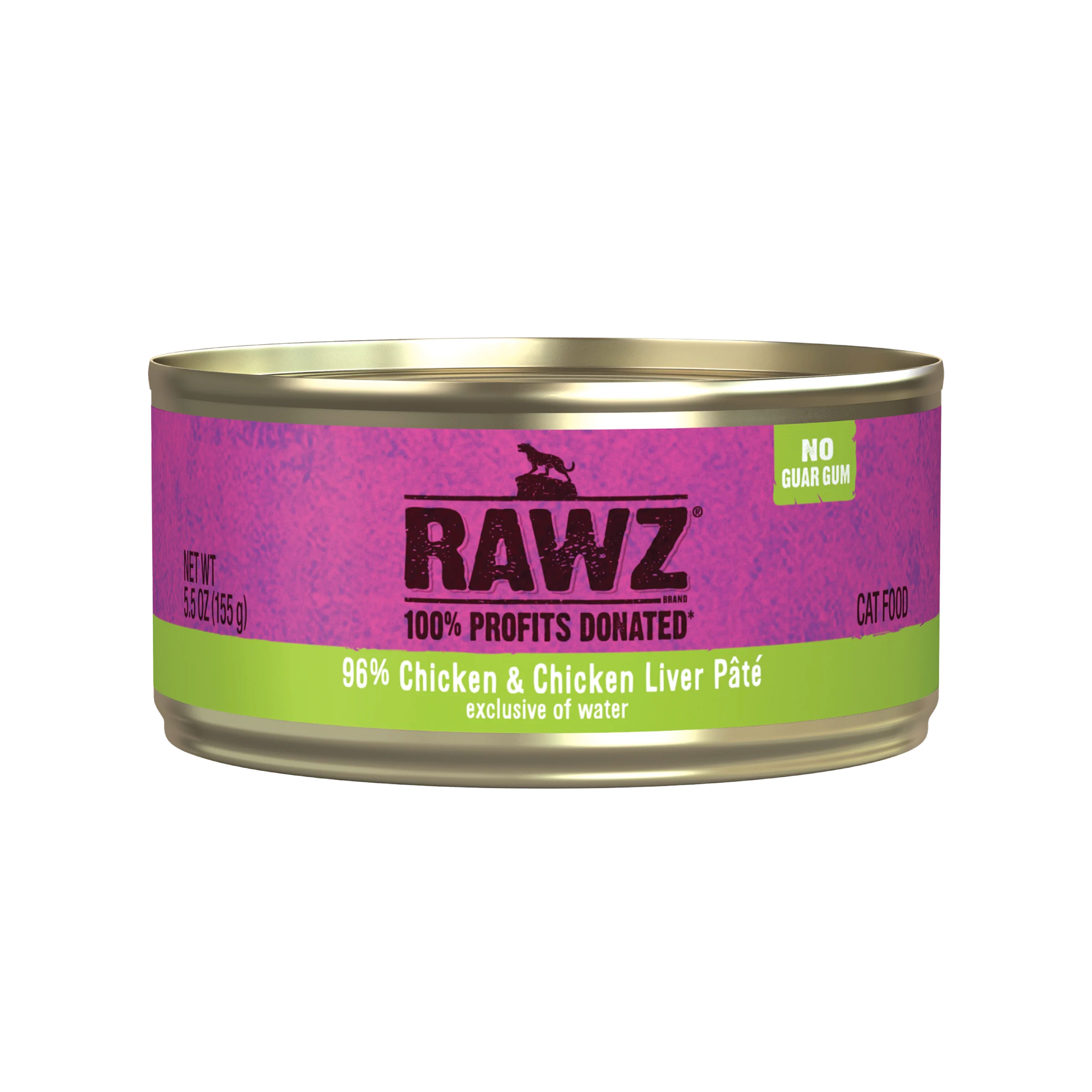 RAWZ 96% Chicken & Chicken Liver Pate Wet Cat Food 5.5 oz