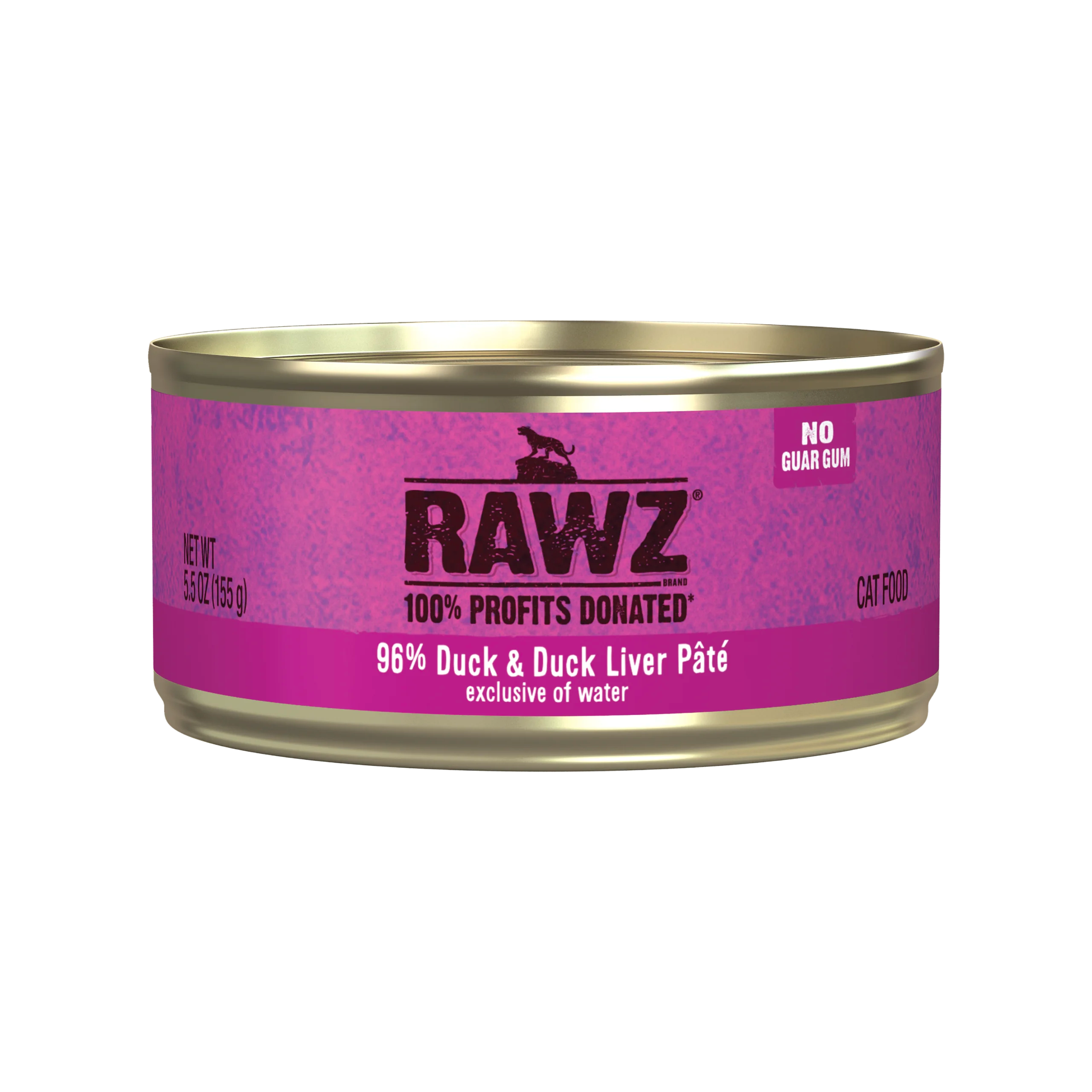 RAWZ 96% Duck & Duck Liver Pate Wet Cat Food 5.5 oz