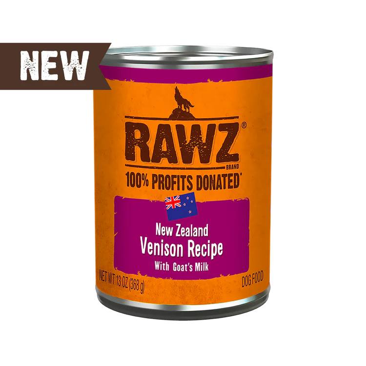 RAWZ 94% Venison Recipe with Goat's Milk Pate Wet Dog Food 6oz