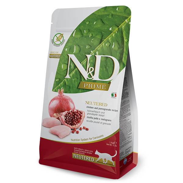 Farmina Pet Foods N&D Grain-Free Prime Chicken and Pomegranate Cat Food 3.3 lb