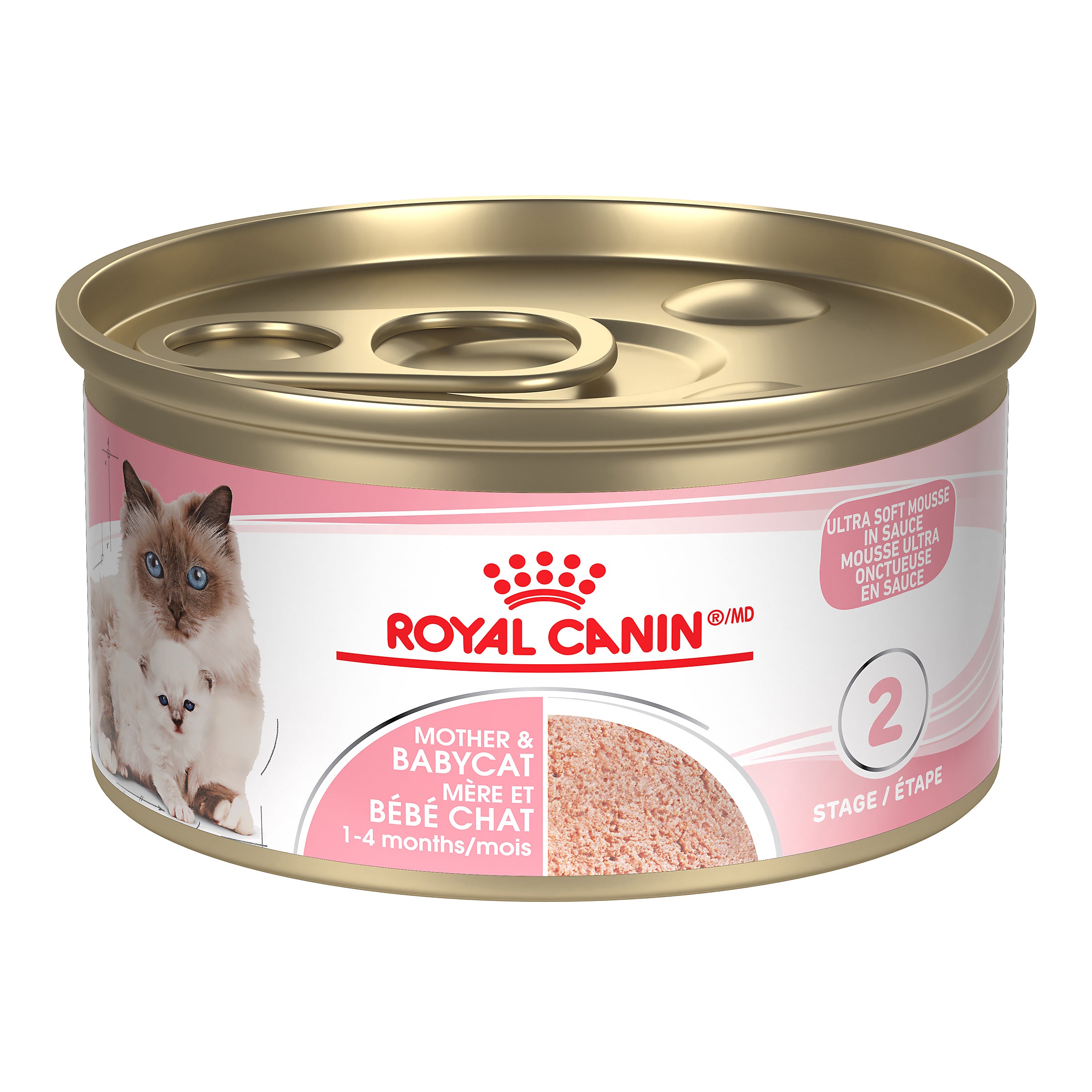 A unique ultra soft mousse for weaning kittens under 4 months of age. Also ideal for gestating and lactating queens.