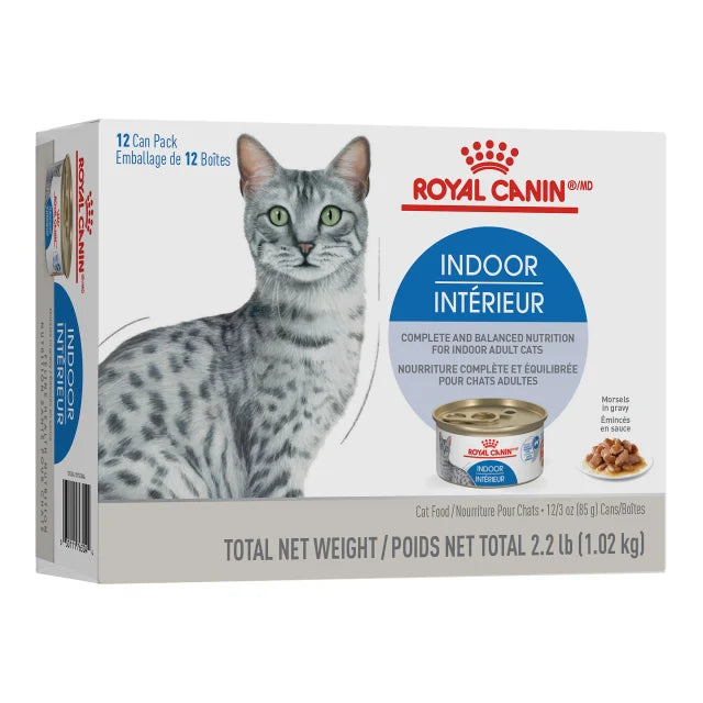 Royal Canin® Feline Health Nutrition™ Indoor Adult Morsels In Gravy Canned Cat Food - 12 can pack, 3 oz