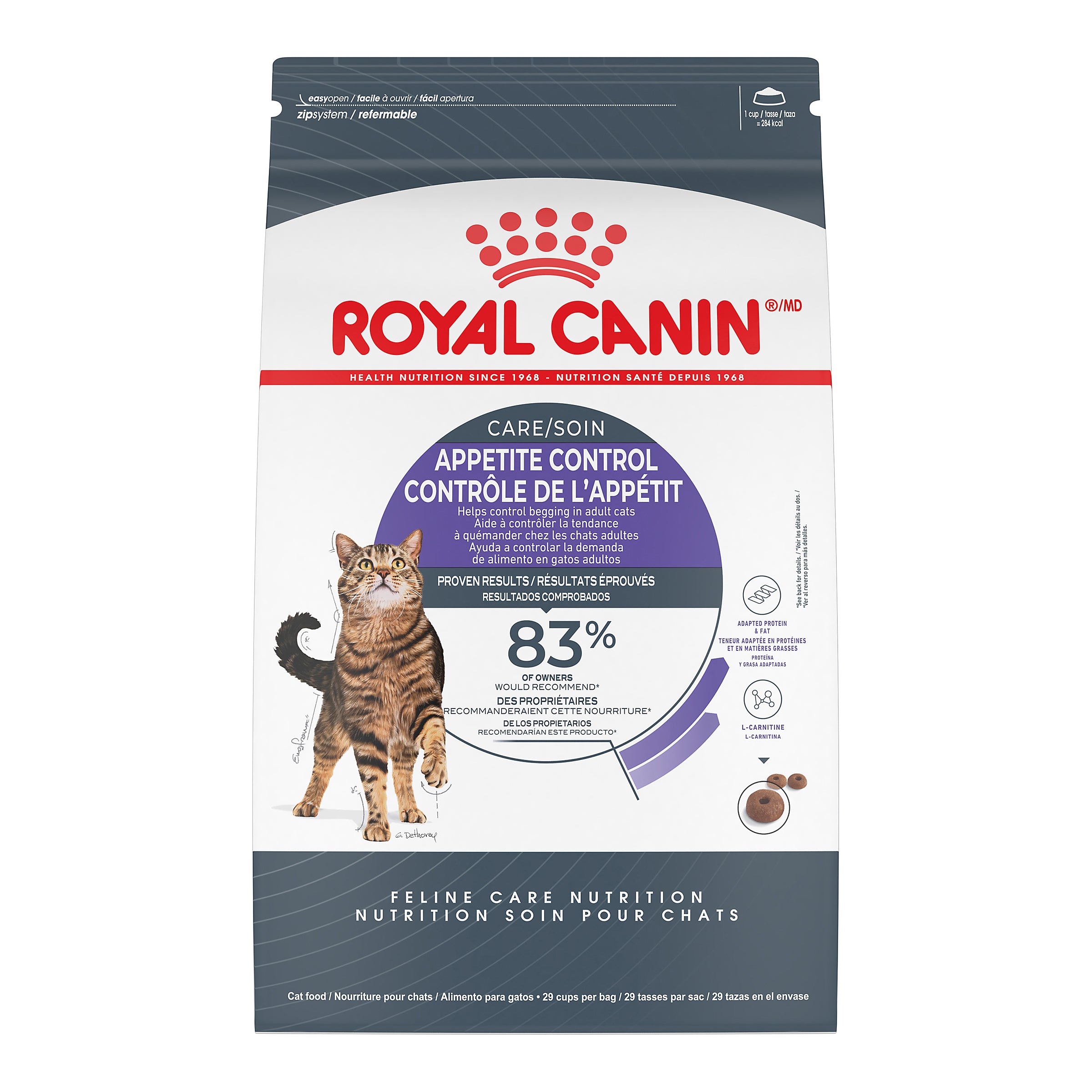 Complete and balanced nutrition for adult cats - Formulated to help control begging behavior