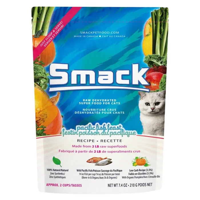 Smack Raw Dehydrated Cat Food - Pacific Fish Feast Recipe 1.5 kg