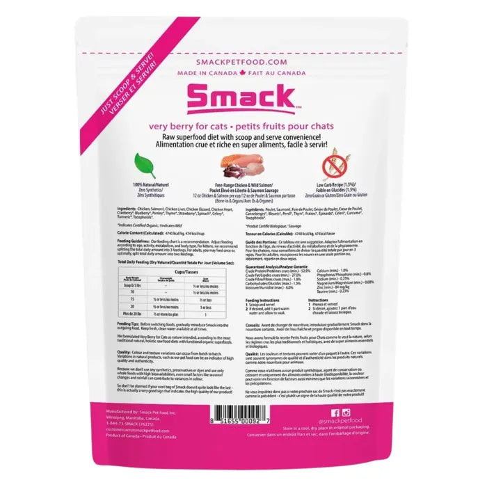 Smack Raw Dehydrated Cat Food - Very Berry 1.5 KG