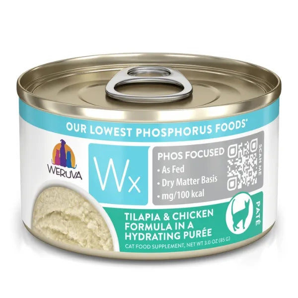 Weruva Wx Phos Focused - Tilapia & Chicken Formula in a Hydrating Puree 3 OZ
