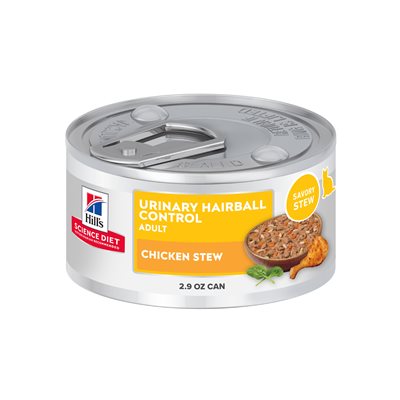 Hill's Science Diet Adult Urinary Hairball Control Chicken & Vegetable Stew 2.9oz