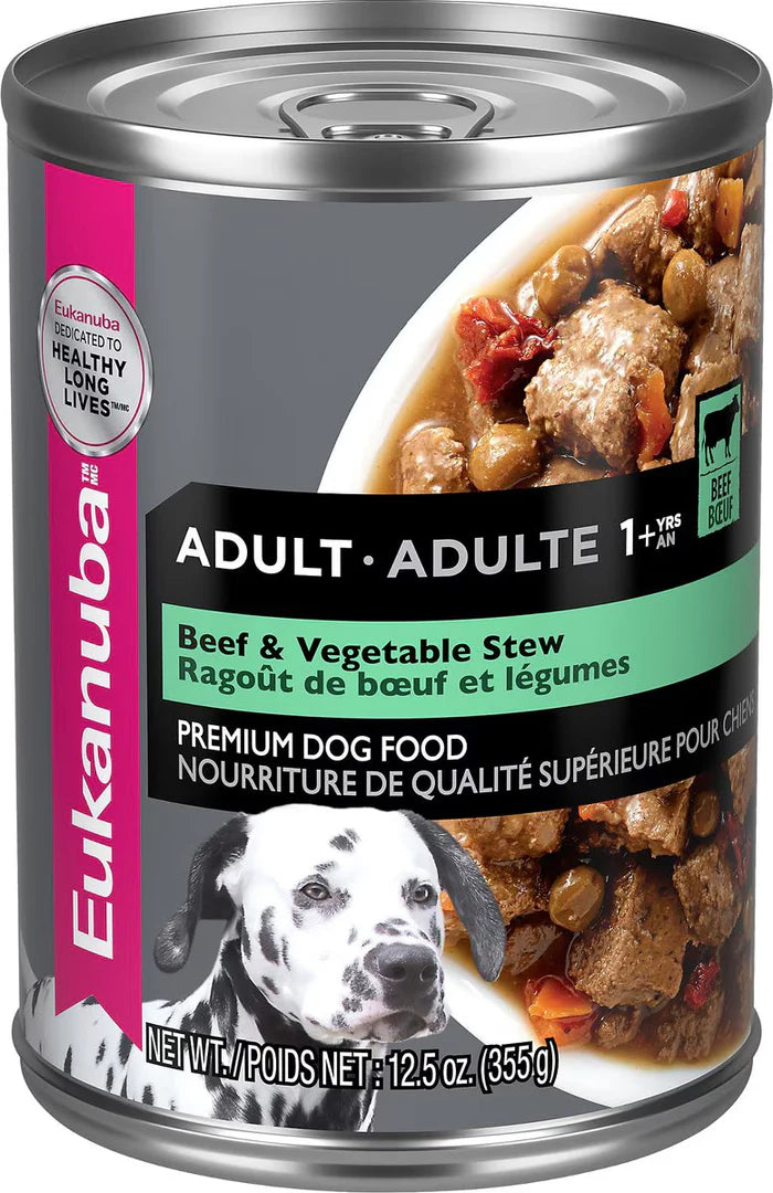 Eukanuba ADULT BEEF & VEGETABLE STEW CANNED DOG FOOD 354g