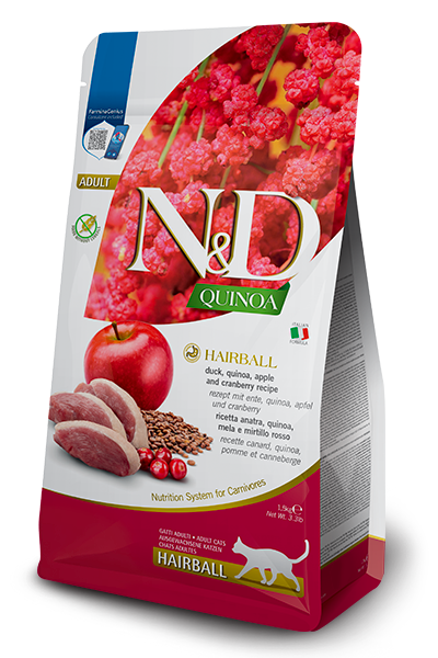Farmina N&D Quinoa Functional Feline Cat Food - Hairball Duck 1.5 kg / 3.3 lb