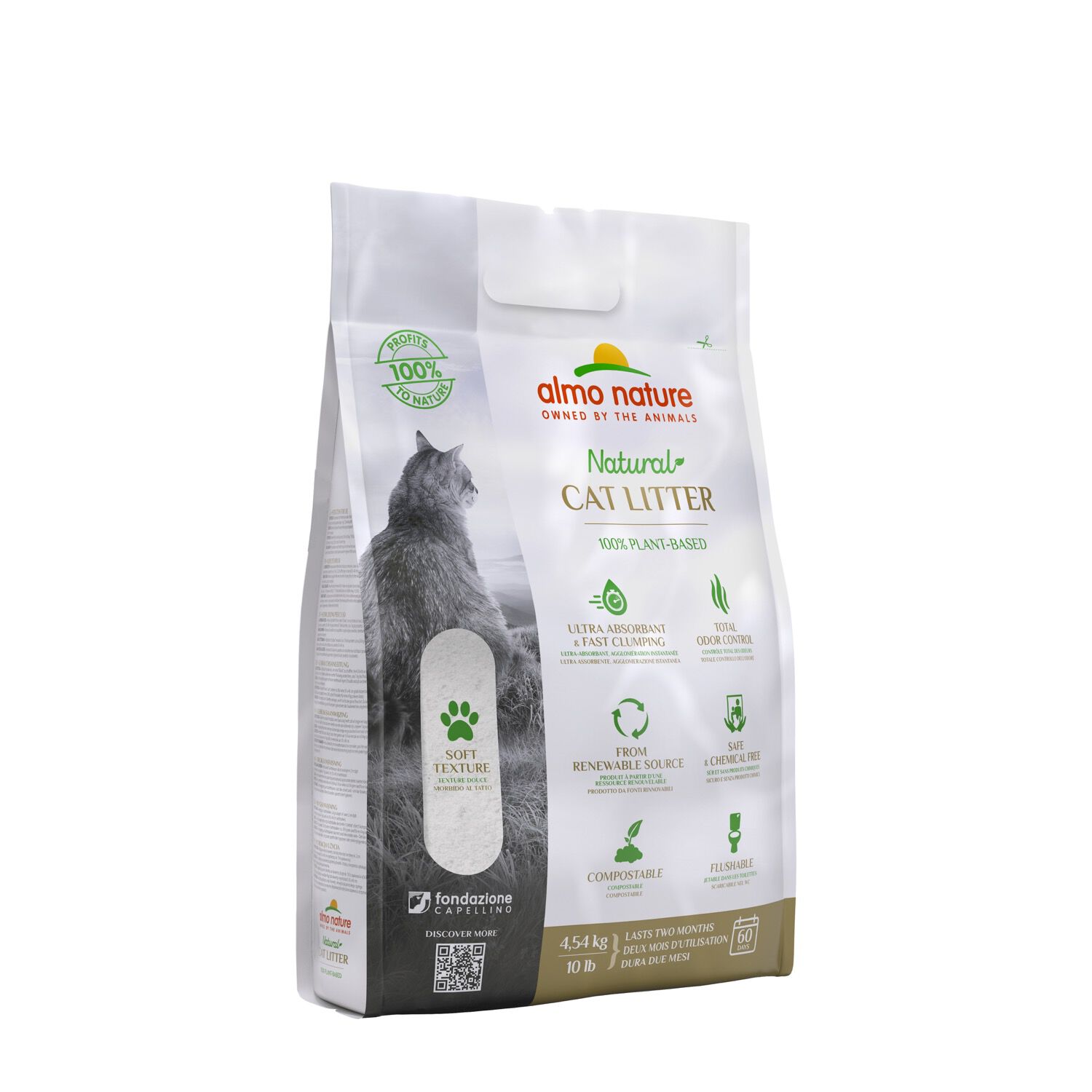 Almo Nature Clumping cat litter, 4.45 kg